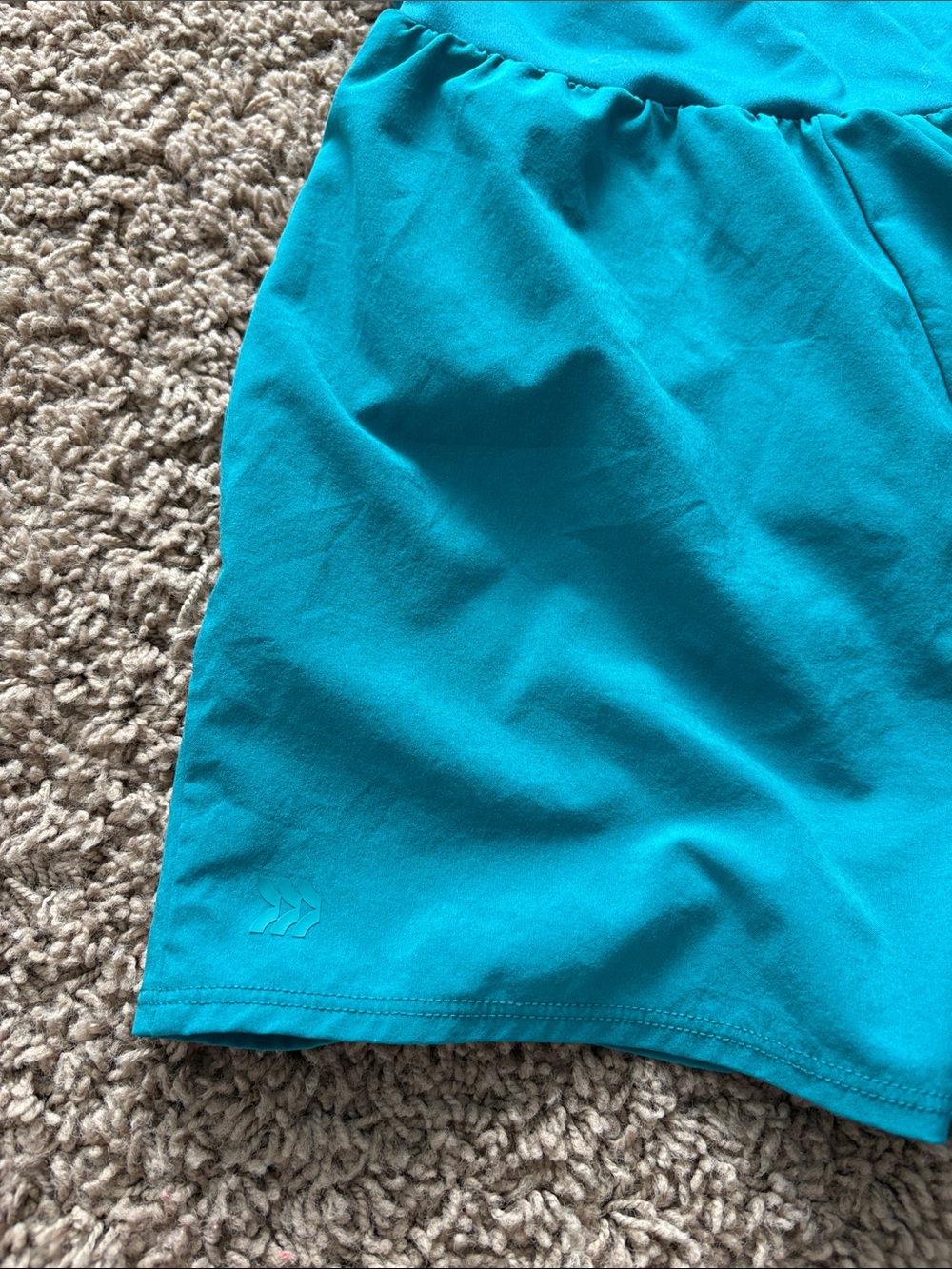 all in motion Teal Sleeveless Girls Romper - Picture 5 of 5